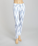 Thumbnail for your product : 7 For All Mankind Blue Chevron Skinny Jeans - Petite