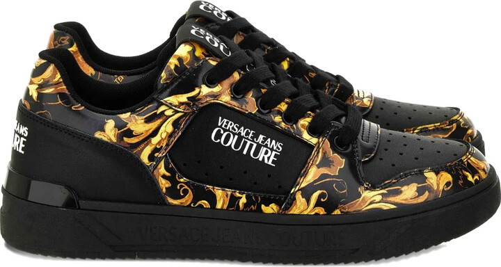 Versace Jeans Couture Barocco-Print Lace-Up Sneakers