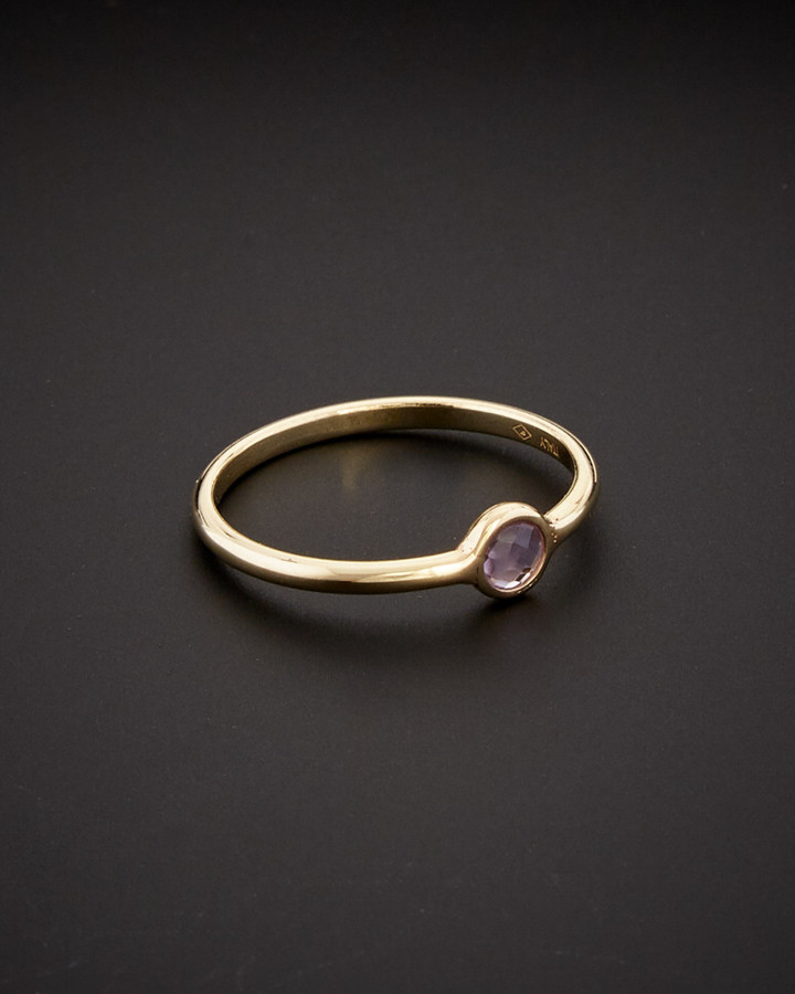 Italian Gold 14K Amethyst Ring