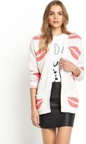Thumbnail for your product : Love Label Lips Cardigan