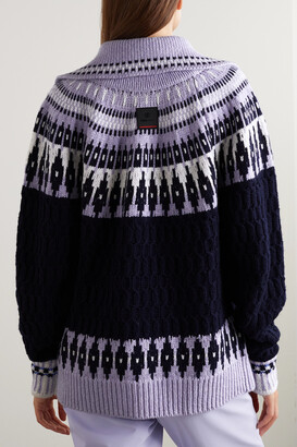 Bogner Fire & Ice Dargy Jacquard-knit Half-zip Sweater - Purple
