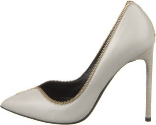 Tom Ford Leather Pumps White Pointed-Toes Designer