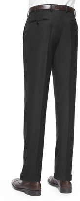 Zanella Parker Platinum Flat-Front Super 150's Trousers