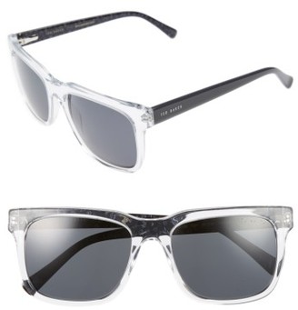 Ted Baker Men's 55Mm Polarized Sunglasses - Crystal