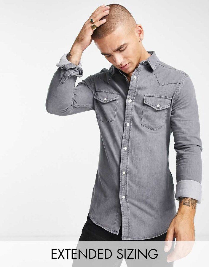 Denim gray shirt Clearance