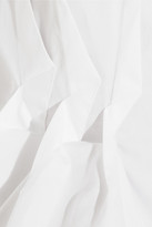 Thumbnail for your product : Antonio Berardi Gathered cotton-poplin top