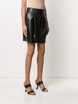 Ermanno Scervino Leather-Effect Buckled Shorts