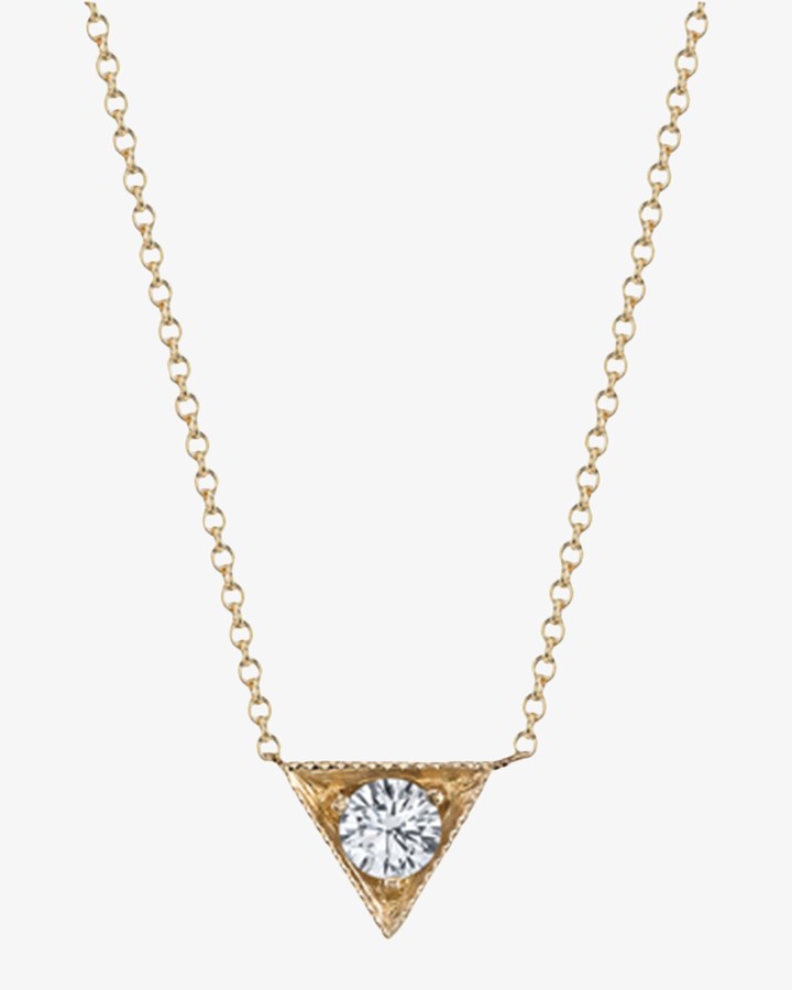 Lizzie Mandler Triangle Solitaire Pendant Necklace - ShopStyle