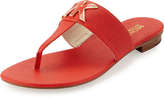 Thumbnail for your product : MICHAEL Michael Kors Hayley MK Leather Thong Sandal, Mandarin