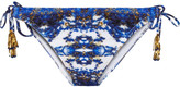 Thumbnail for your product : Vix Swimwear 2217 Vix Pyramid embellished printed bikini briefs