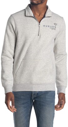 Hurley Quarter Zip Fleece Pullover Sweater