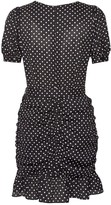 Thumbnail for your product : Dorothy Perkins Dalmatian Ruched Mini Dress - Black