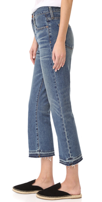 Madewell Relaxed Crop Flare Jeans with Let Down Hem