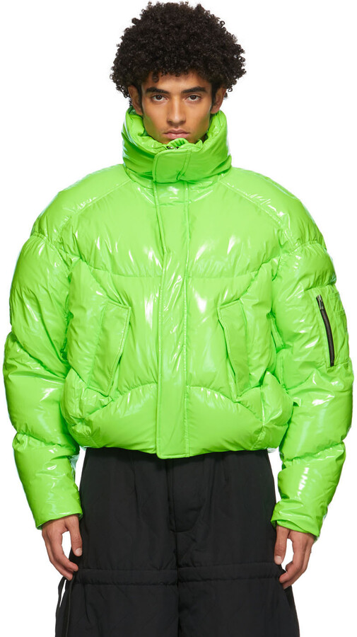 CHEN PENG Green Down Puffer Jacket - ShopStyle