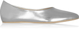 Thumbnail for your product : Stella McCartney Metallic faux leather ballet flats