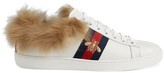 Thumbnail for your product : Gucci Ace sneaker with fur