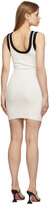 Thumbnail for your product : alexanderwang.t Off-White Logo Trim Mini Dress