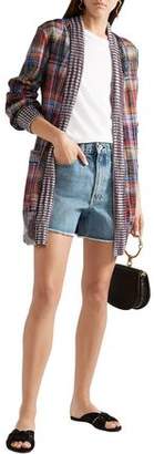 Missoni Belted Checked Cotton-blend Cardigan