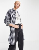 Thumbnail for your product : New Look oversized shirt in blue gingham