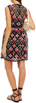 Thumbnail for your product : RED Valentino Belted macramé lace mini dress