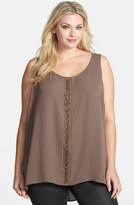 Thumbnail for your product : Bellatrix Beaded Scoop Neck Tank (Plus Size)