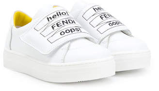 Fendi Kids branded strap sneakers