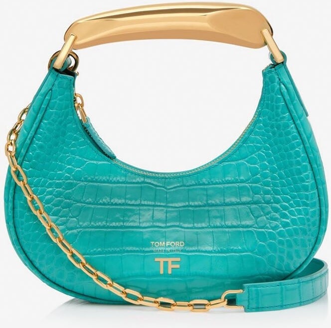 Tom Ford Mini Bianca Hobo Bag in CrocEmbossed Leather ShopStyle