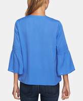 Thumbnail for your product : CeCe Pintucked Satin Jacquard Top
