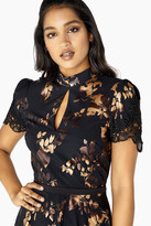 Thumbnail for your product : Little Mistress Fifi Gold Foil Prom Dress