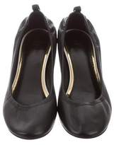 Thumbnail for your product : Lanvin Leather Round-Toe Pumps