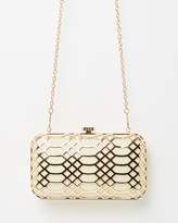Thumbnail for your product : Izoa Grace Clutch Gold & Ivory