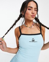 Thumbnail for your product : Collusion embroidered cami mini dress in pale blue