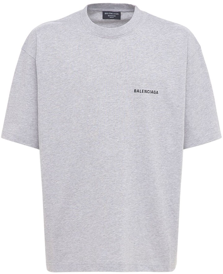 Balenciaga Logo printed cotton jersey t-shirt - ShopStyle