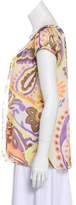 Thumbnail for your product : Milly Printed Silk Top