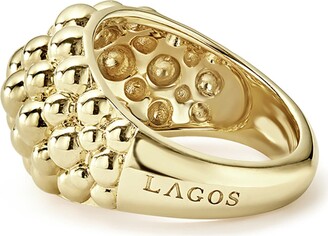 Lagos 18K Gold Caviar Bold Ring, Size 7