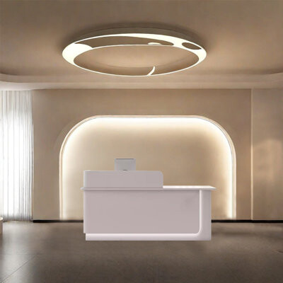Artistic Soul XKX Premium Furniture Rectangular Modern Front Desk, Standing Reception Desk Podium