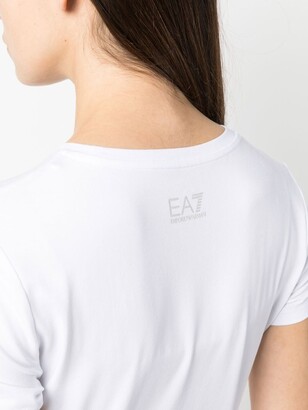 EA7 Emporio Armani Solid Cotton-Modal T-Shirt