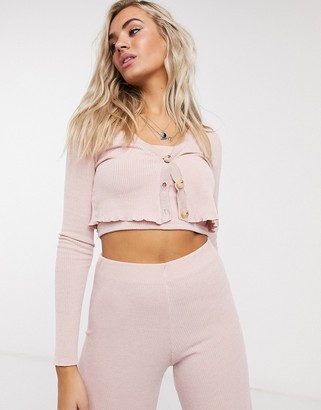 Bershka cami and cardigan twinset in baby pink - ShopStyle Women's Fashion