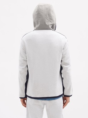 Brunello Cucinelli Hooded Zip-through Cotton-blend Track Jacket - Grey
