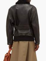 Thumbnail for your product : Golden Goose Erika Distressed Belted Leather Jacket - Womens - Brown