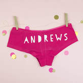 Thumbnail for your product : Livi & Belle Personalised 'Future Mrs' Papercut Style Hen Knickers