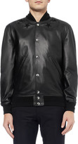 Thumbnail for your product : Givenchy Leather Embroided Star Baseball Jacket
