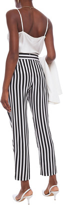 L'Agence Abrienne Striped Silk Tapered Pants