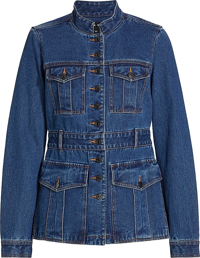 Veronica Beard Women's Tika Denim Jacket - Bright Blue - Size Small