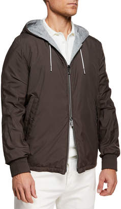 Ermenegildo Zegna Men's Puddy Reversible Wind-Resistant Jacket
