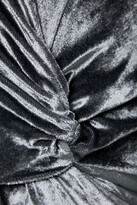 Thumbnail for your product : Off-White Wrap-effect pleated velour mini dress
