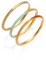 Thumbnail for your product : A Peace Treaty Tricolor Spiked Bracelet Set