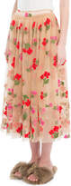 Thumbnail for your product : Simone Rocha Floral-Embroidered Full Midi Skirt