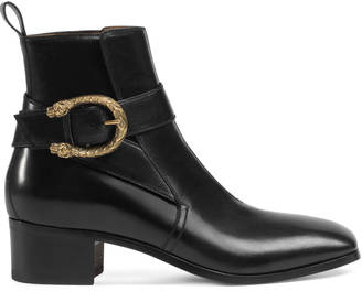 Gucci Leather boot with buckle