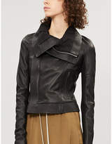 Thumbnail for your product : Rick Owens Funnel-neck leather jacket